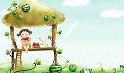 娱乐吃瓜背景图图片可爱